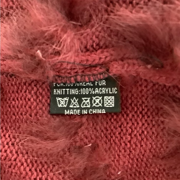 Knit and Fur Knit Cardigan - Picture 3 of 5